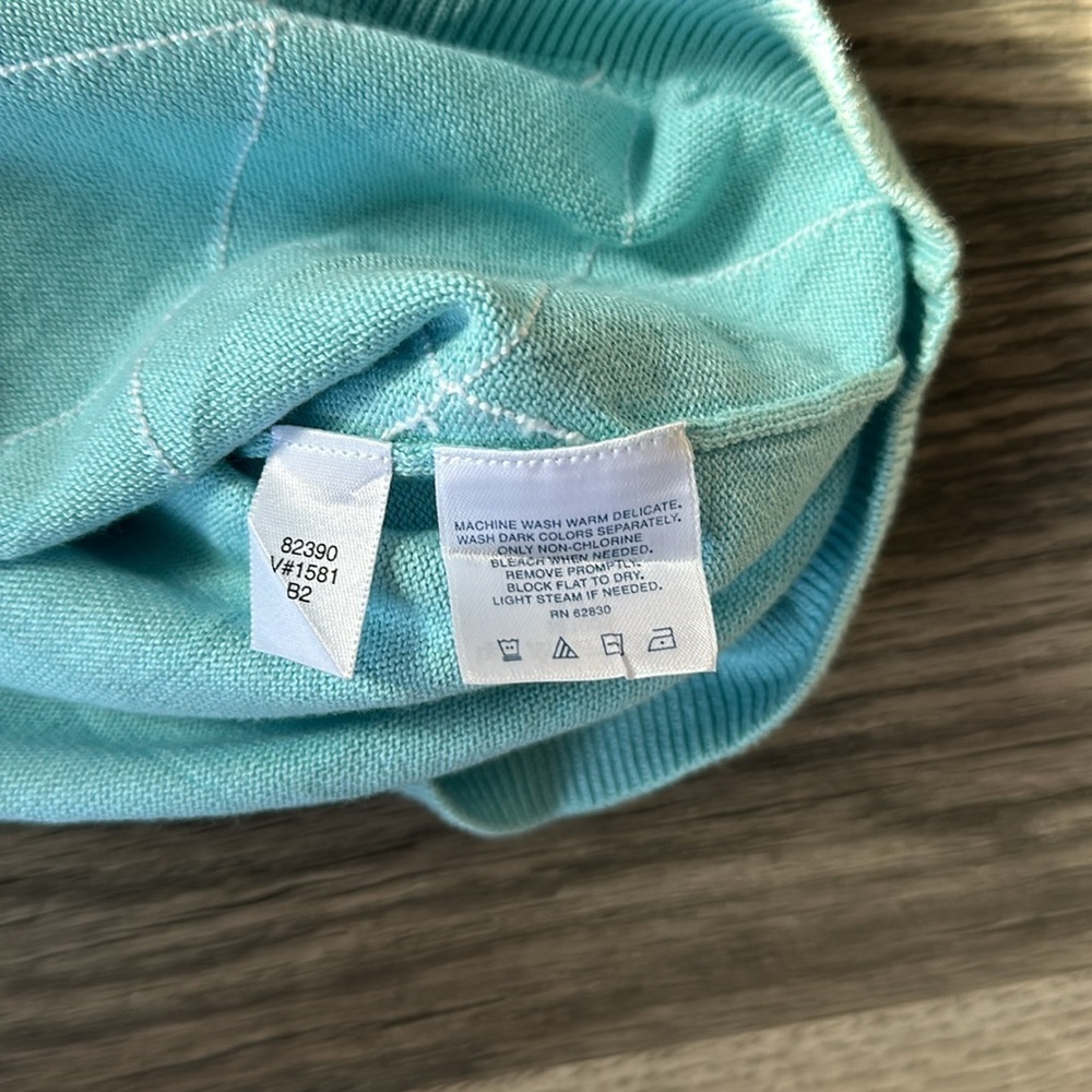 Lands End sweater vest light blue women’s large‎ 14-16 - Picture 6 of 8